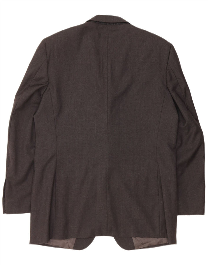 Мужской пиджак CARLO PIGNATELLI на 3 пуговицах UK 40, большой черный шерстяной пиджак