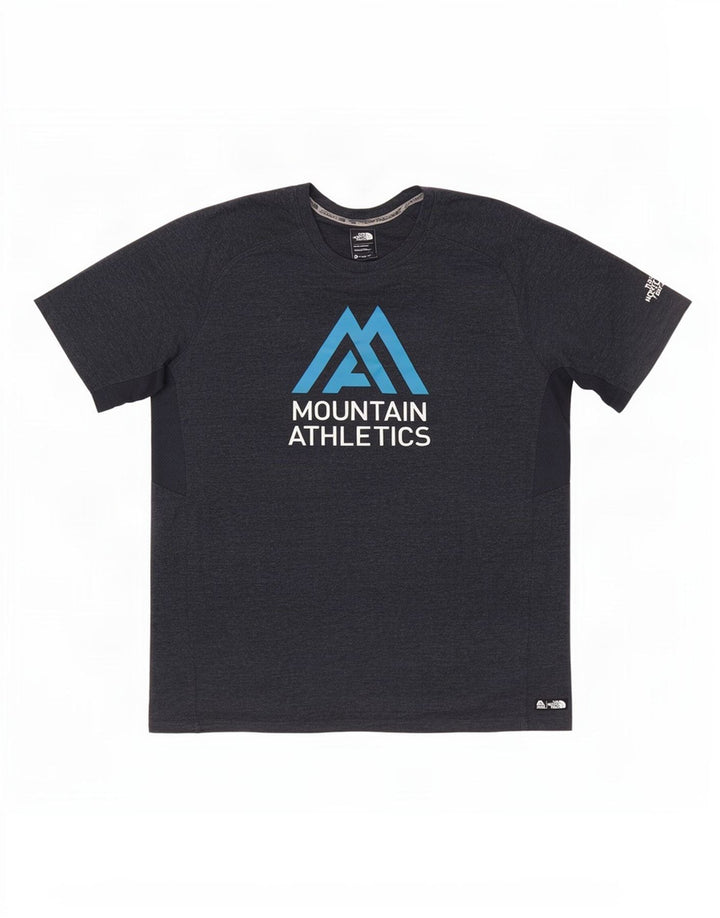 Мужская футболка с рисунком The North Face, темно-синий, хлопковый топ среднего размера