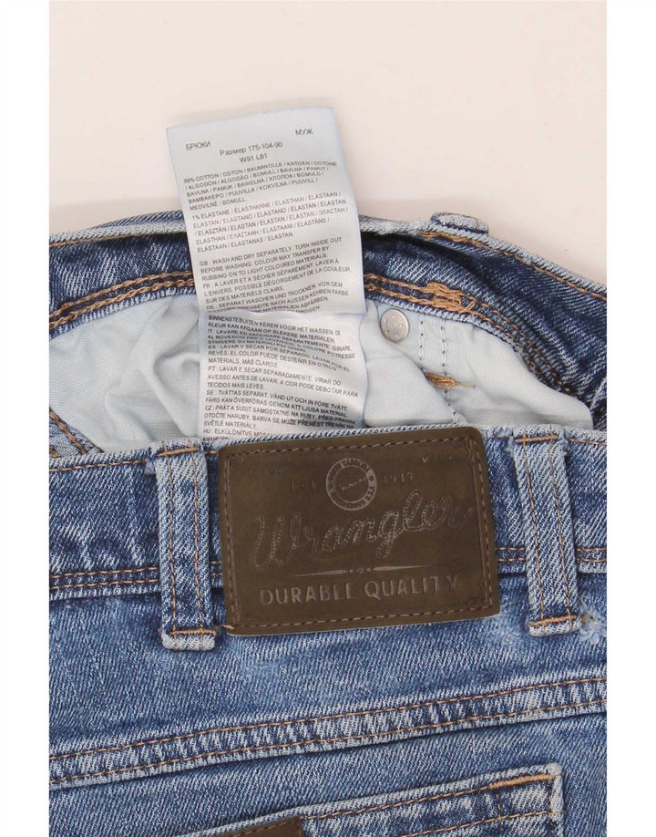 Мужские обычные прямые джинсы Wrangler W36 L32, синий хлопок