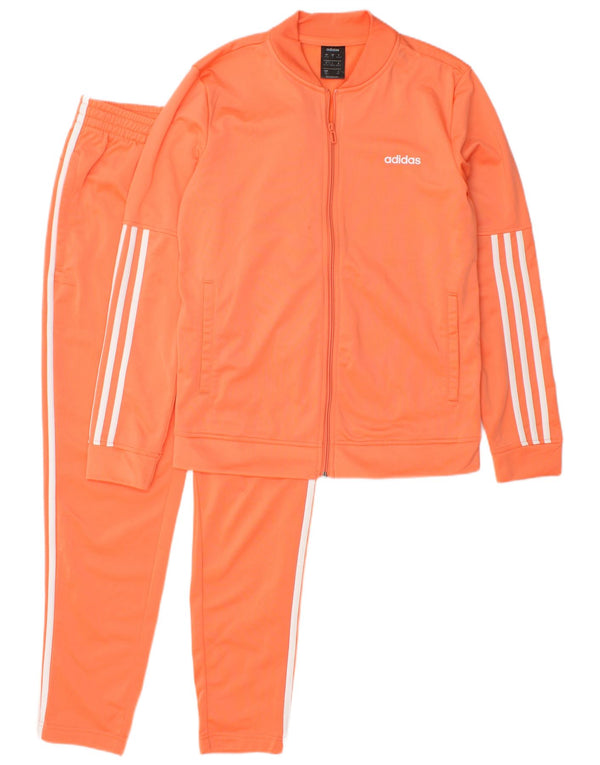 ADIDAS Womens Full Tracksuit UK 12/14 Medium  Orange Polyester