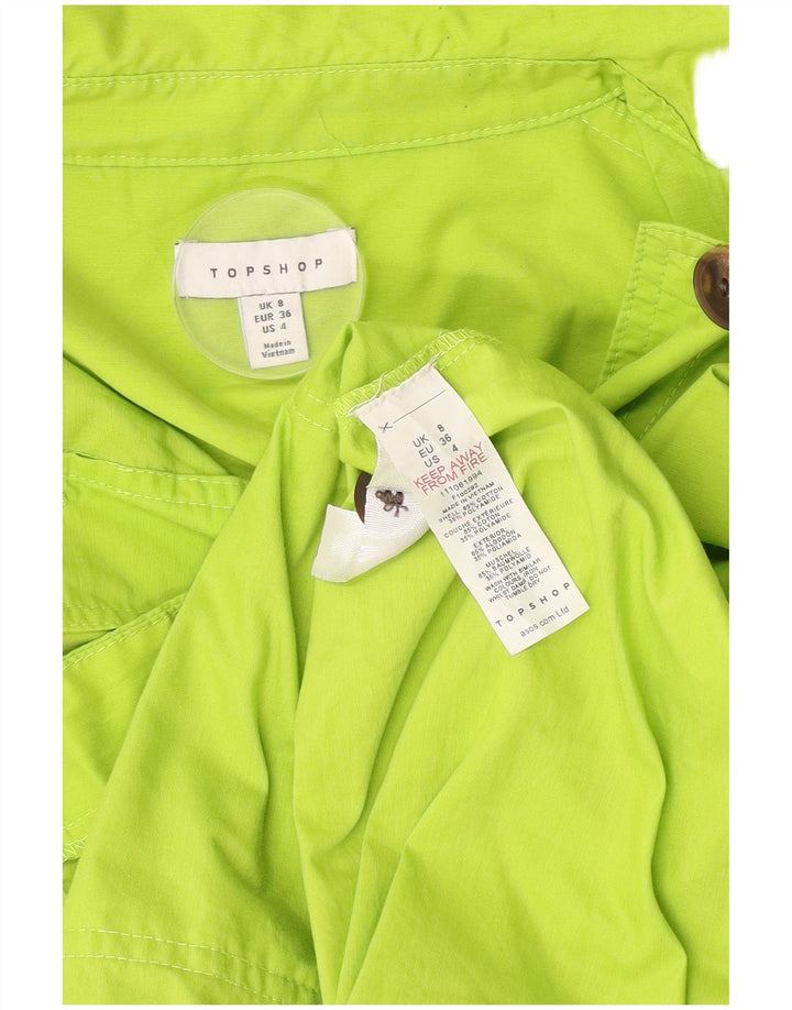 Женская оверсайз куртка Topshop Utility, Великобритания 8, маленький размер, зеленый, хлопок