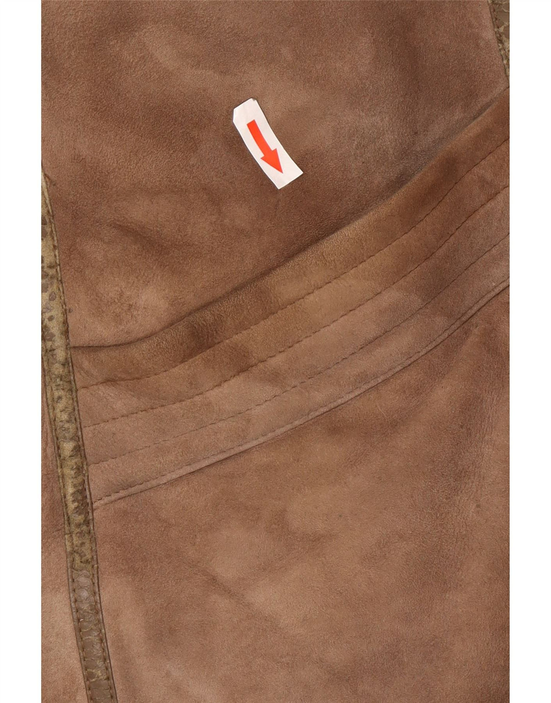 Винтажная женская дубленка оверсайз IT 44 Medium Brown Shearling
