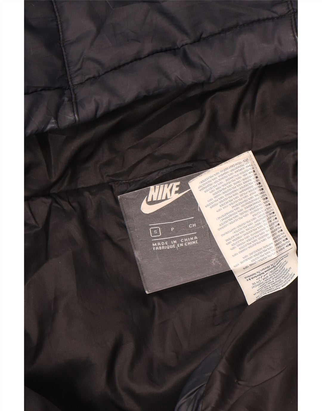 Женская утепленная куртка с капюшоном Nike UK 10, маленький черный полиэстер