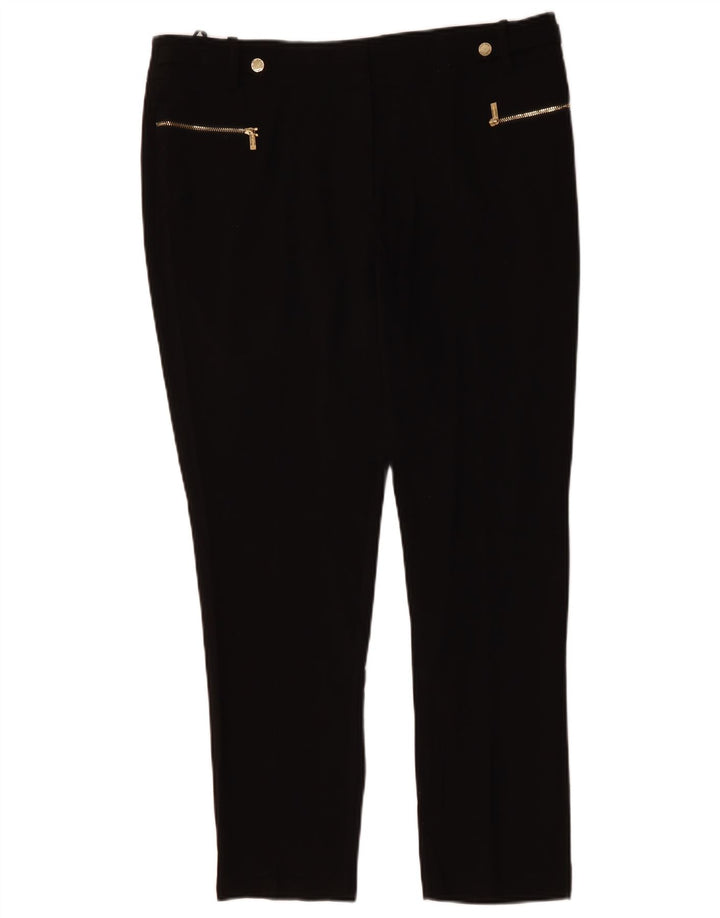 CALVIN KLEIN Женские узкие повседневные брюки США 12, большие W36 L30, черные