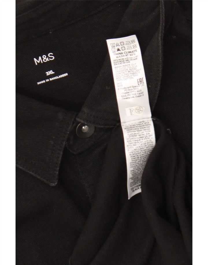 Мужская джинсовая рубашка Marks & Spencer 3XL, черный хлопок