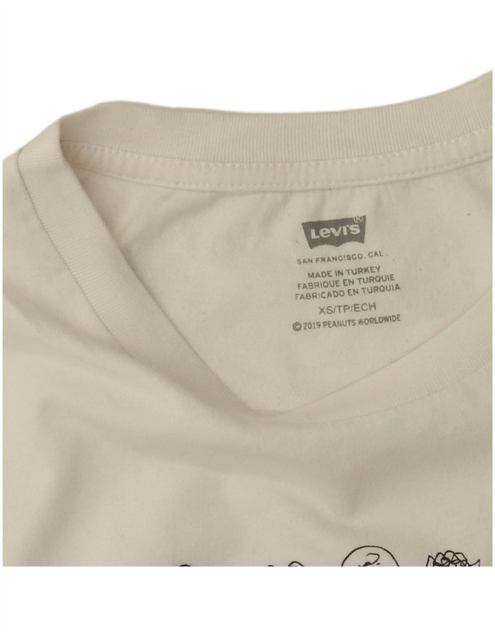 Женская футболка Levi's с рисунком арахиса Top UK 6 XS Белая