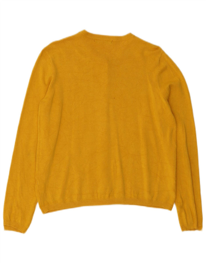 Женский кардиган Zara UK 12, вискоза среднего желтого цвета