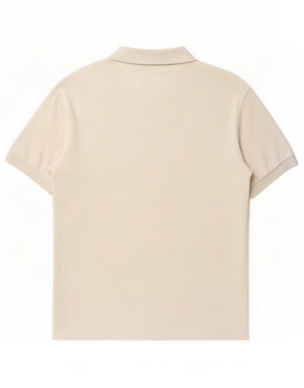 Lacoste Mens Polo Shirt Size 6 XL White Cotton