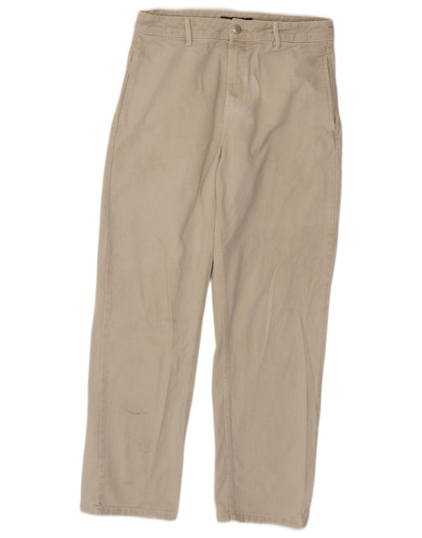 Мужские прямые джинсы Zara EU 42, большие W32 L30, бежевый хлопок