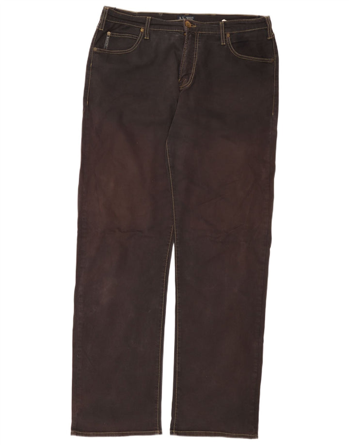 Мужские прямые джинсы ARMANI W36 L34 черные