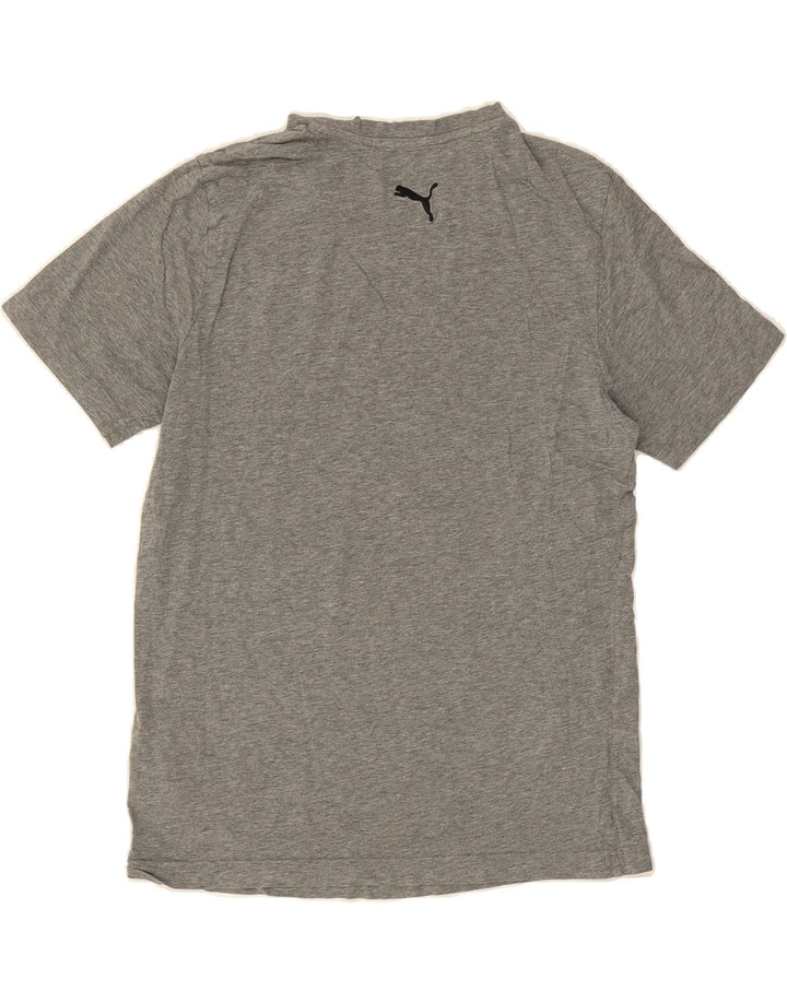 PUMA Womens Graphic T-Shirt Top UK 12 Medium Grey Cotton Vintage Puma and Second-Hand Puma from Messina Hembry 