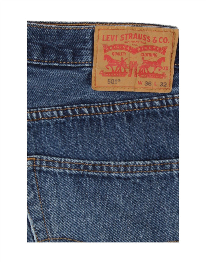 Мужские прямые джинсы Levi's 501 W36 L32 синие