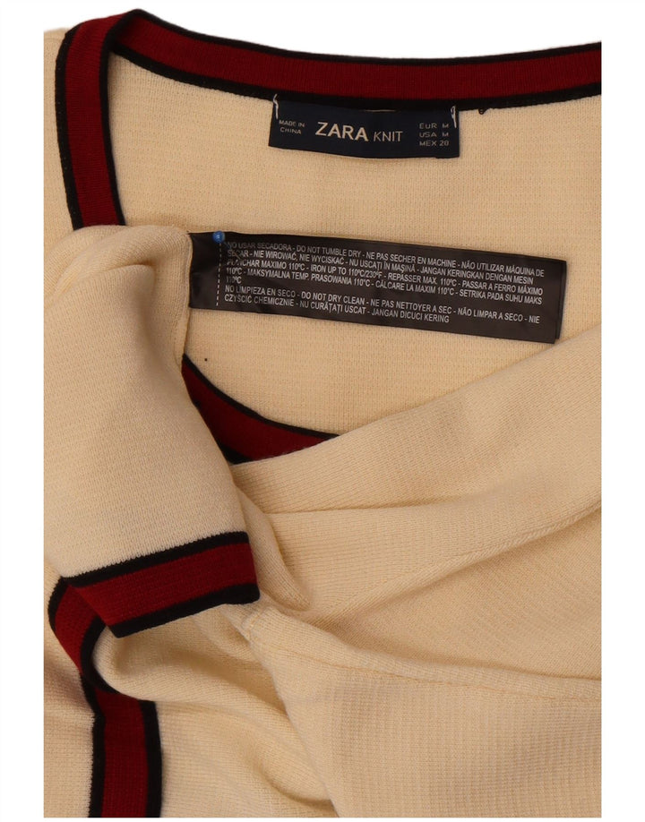 Женский укороченный кардиган Zara UK 12 Medium Off White