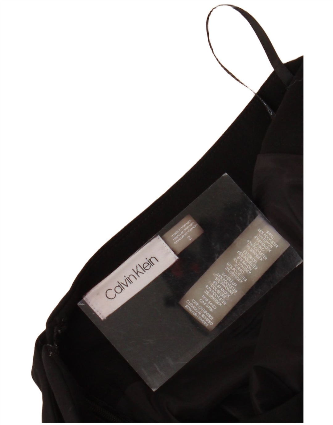 Женская юбка-карандаш CALVIN KLEIN US 2 XS W28, черный полиэстер