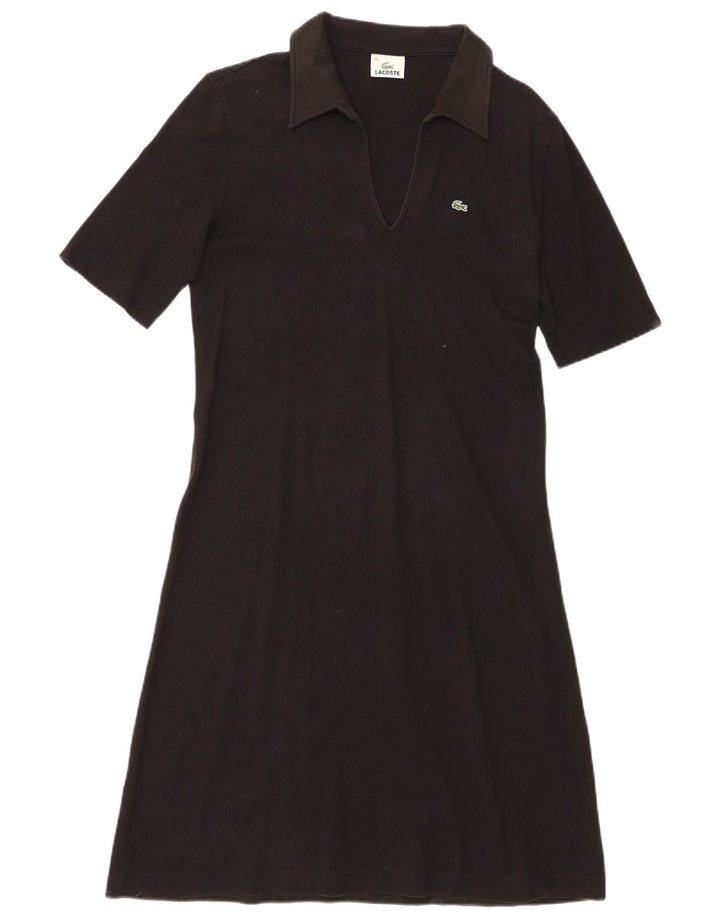 Женское платье-поло Lacoste, размер 44, большое черное, хлопок