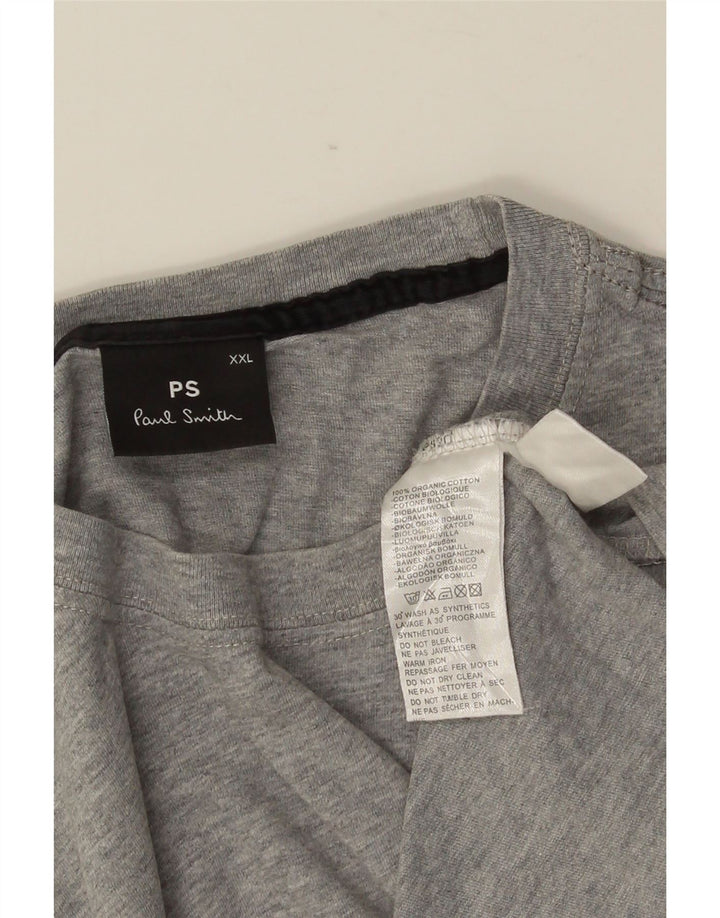 PAUL SMITH Мужская футболка Top 2XL Серый хлопок