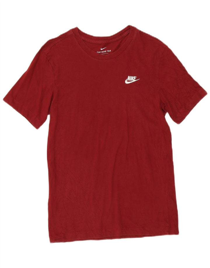 Мужская футболка Nike, маленький бордовый хлопок