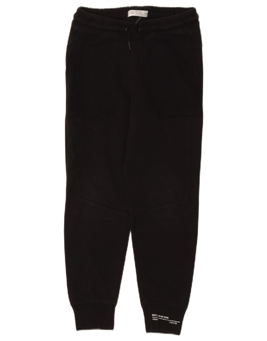 ZARA Boys Tracksuit Trousers Joggers 8-9 Years  Black Polyester