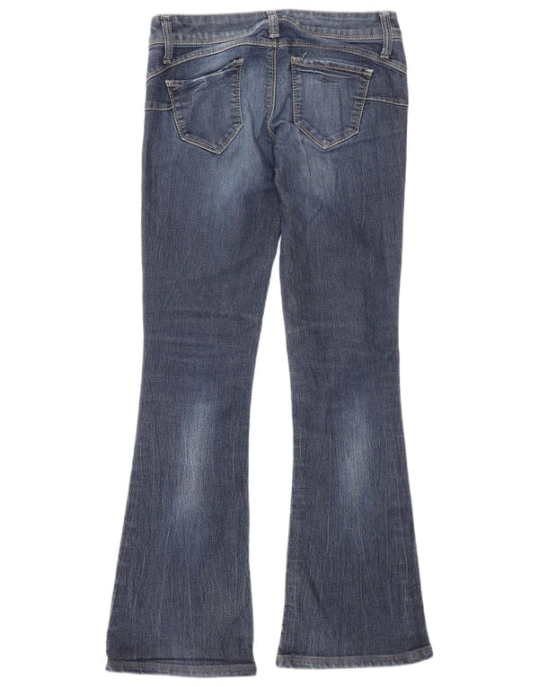 Женские расклешенные джинсы Benetton с низкой талией W27 L30, синий хлопок