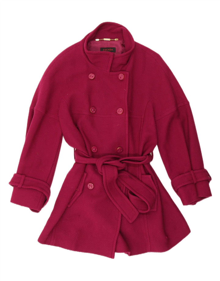 Женское двубортное пальто Escada EU 44 XL, новое фиолетовое шерстяное пальто