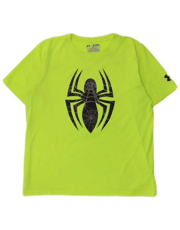 Футболка с рисунком Under Armour для мальчиков Heat Gear, топ 13–14 лет, XL, зеленый цвет