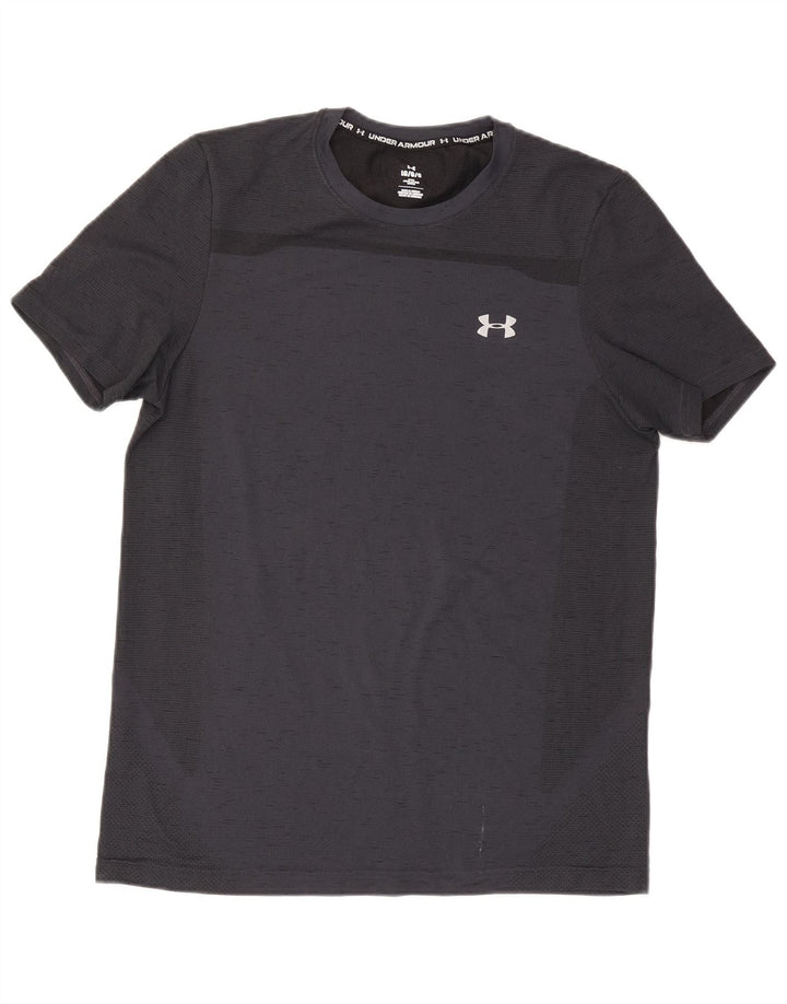 Мужская приталенная футболка Under Armour, большая серая в крапинку