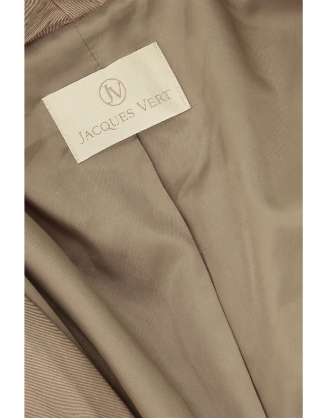 JACQUES VERT Womens Open Overcoat UK 12 Medium Beige Lyocell Vintage Jacques Vert and Second-Hand Jacques Vert from Messina Hembry 