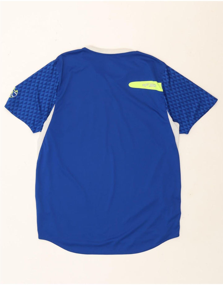 Adidas Мужская футболка с рисунком Top XL Синяя полиэстер с цветными блоками