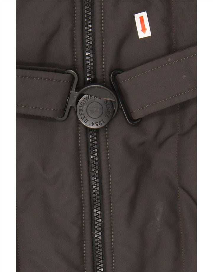 Refrigiwear Женское пуховое пальто с капюшоном IT 46, большой цвет хаки, нейлон