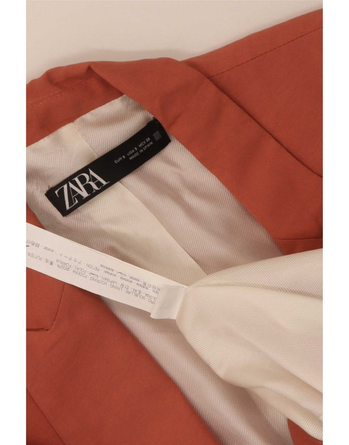 Женский открытый пиджак Zara UK 10, маленький оранжевый ацетат