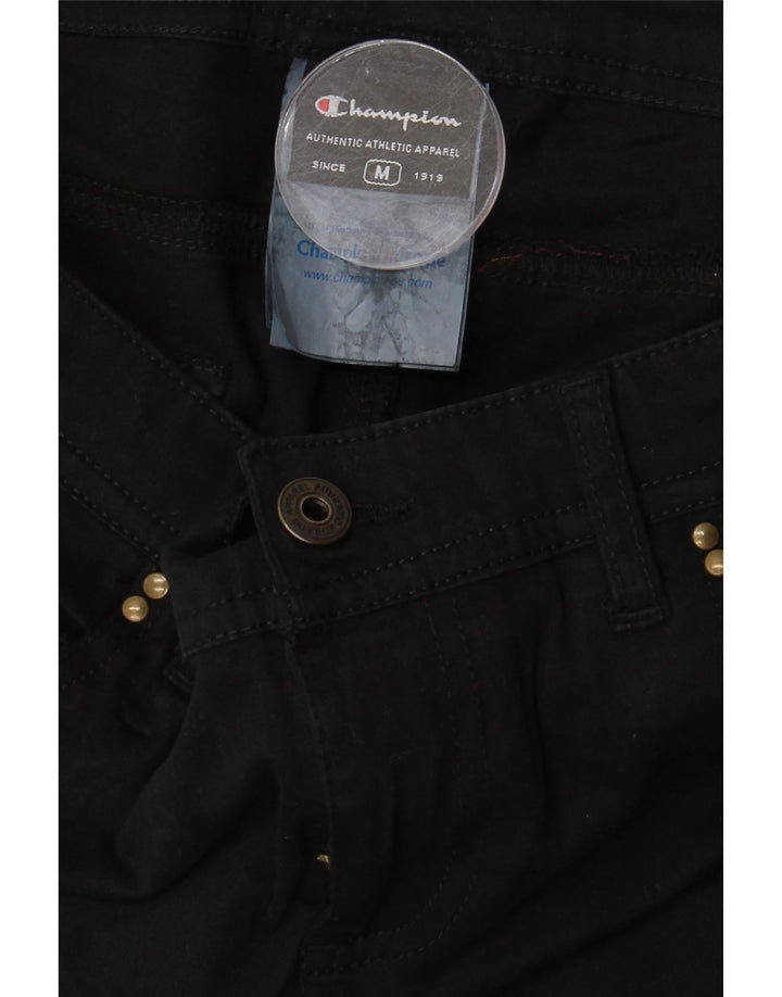 Женские прямые повседневные брюки CHAMPION среднего размера W30 L34, черные, хлопковые