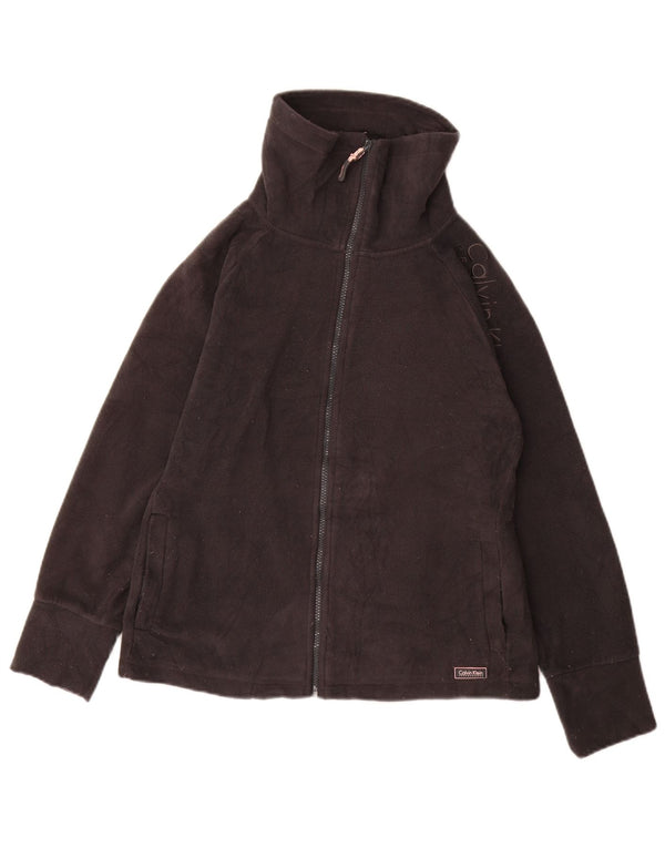 CALVIN KLEIN JEANS Женская флисовая куртка с рисунком UK 12 Средний серый