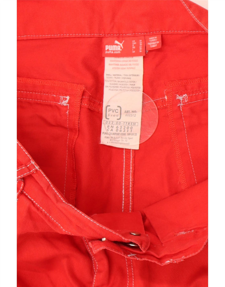 Мужские шорты карго Puma W34, большие красные, хлопок