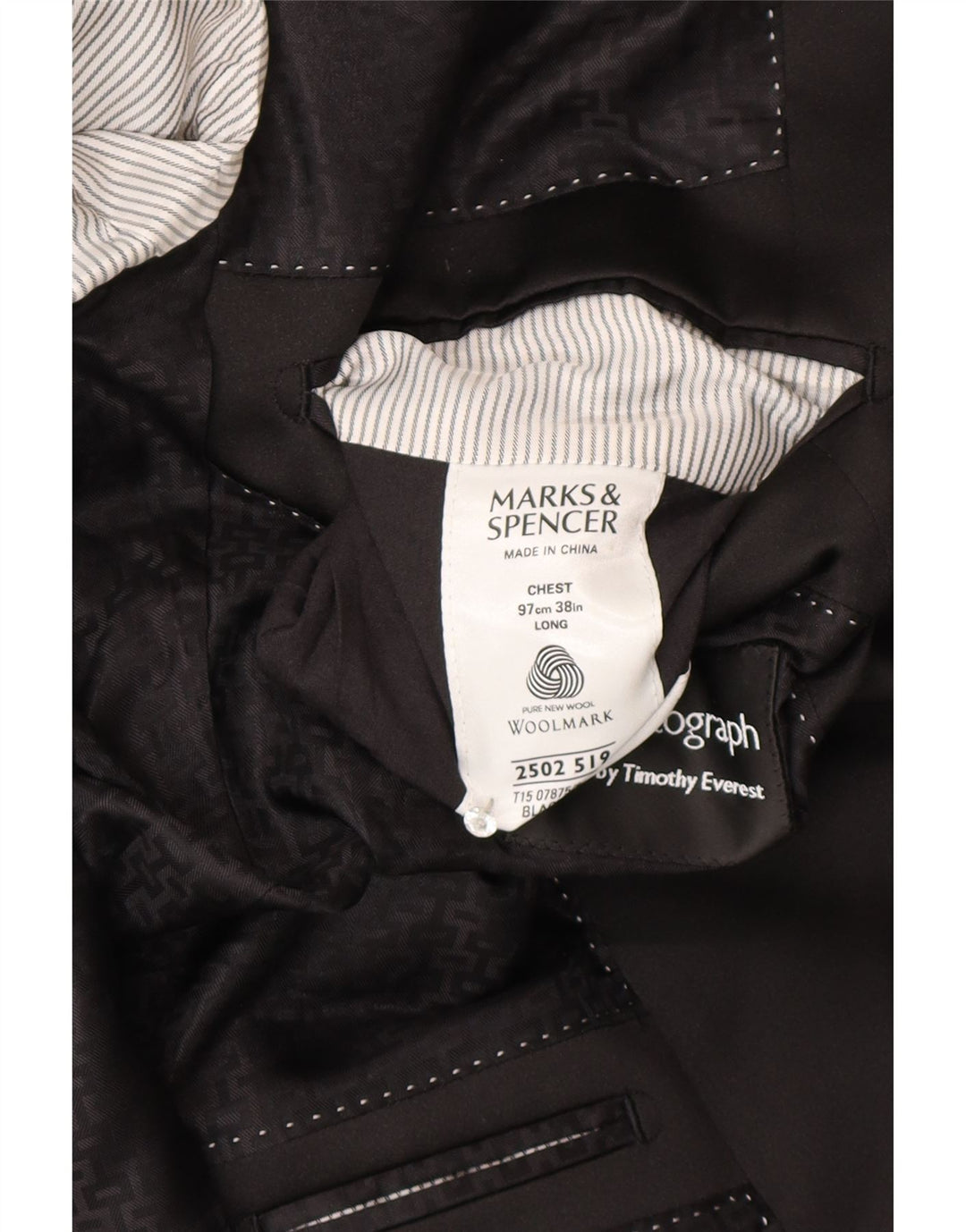 Мужской удлиненный пиджак Marks & Spencer Autograph UK 38, средний черный