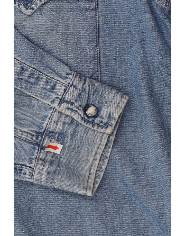 Мужская джинсовая рубашка LEVI'S, большая синяя, хлопок