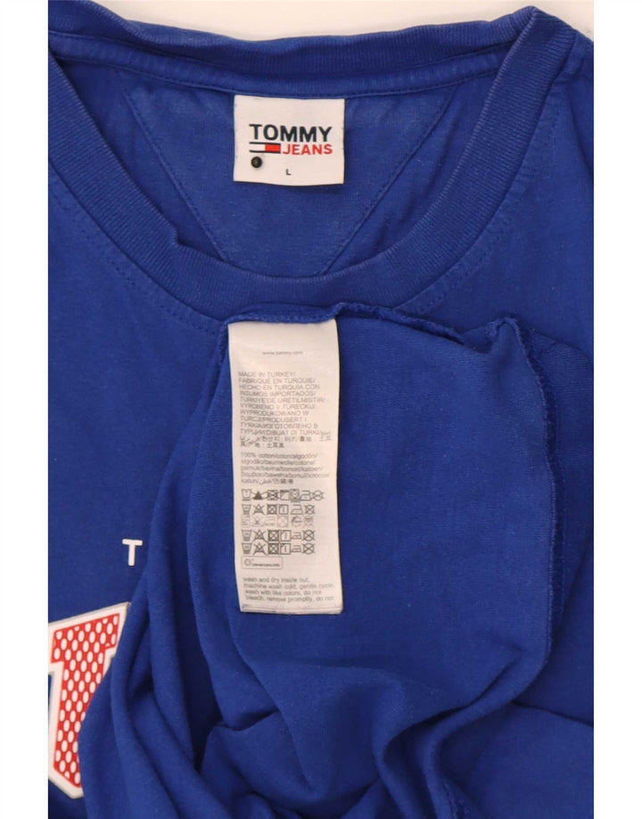Мужская футболка с рисунком Tommy Hilfiger, большая синяя
