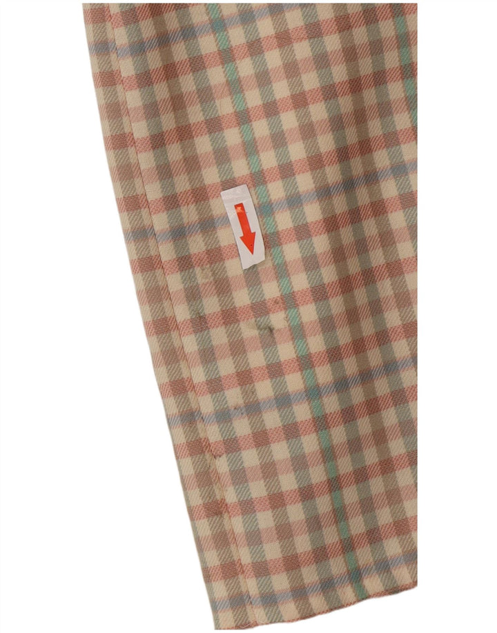 Винтажная женская мини-юбка IT 42 Medium W26 Разноцветная шерсть в мелкую клетку