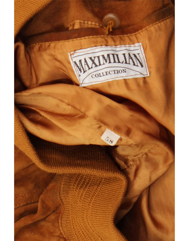 Мужской замшевый бомбер Maxi Milian IT 58 4XL Коричневый