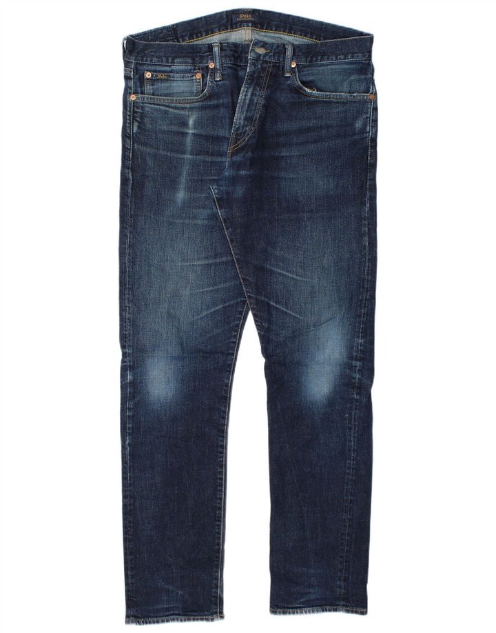 Джинсы мужские узкие POLO RALPH LAUREN W34 L32 синие, хлопок