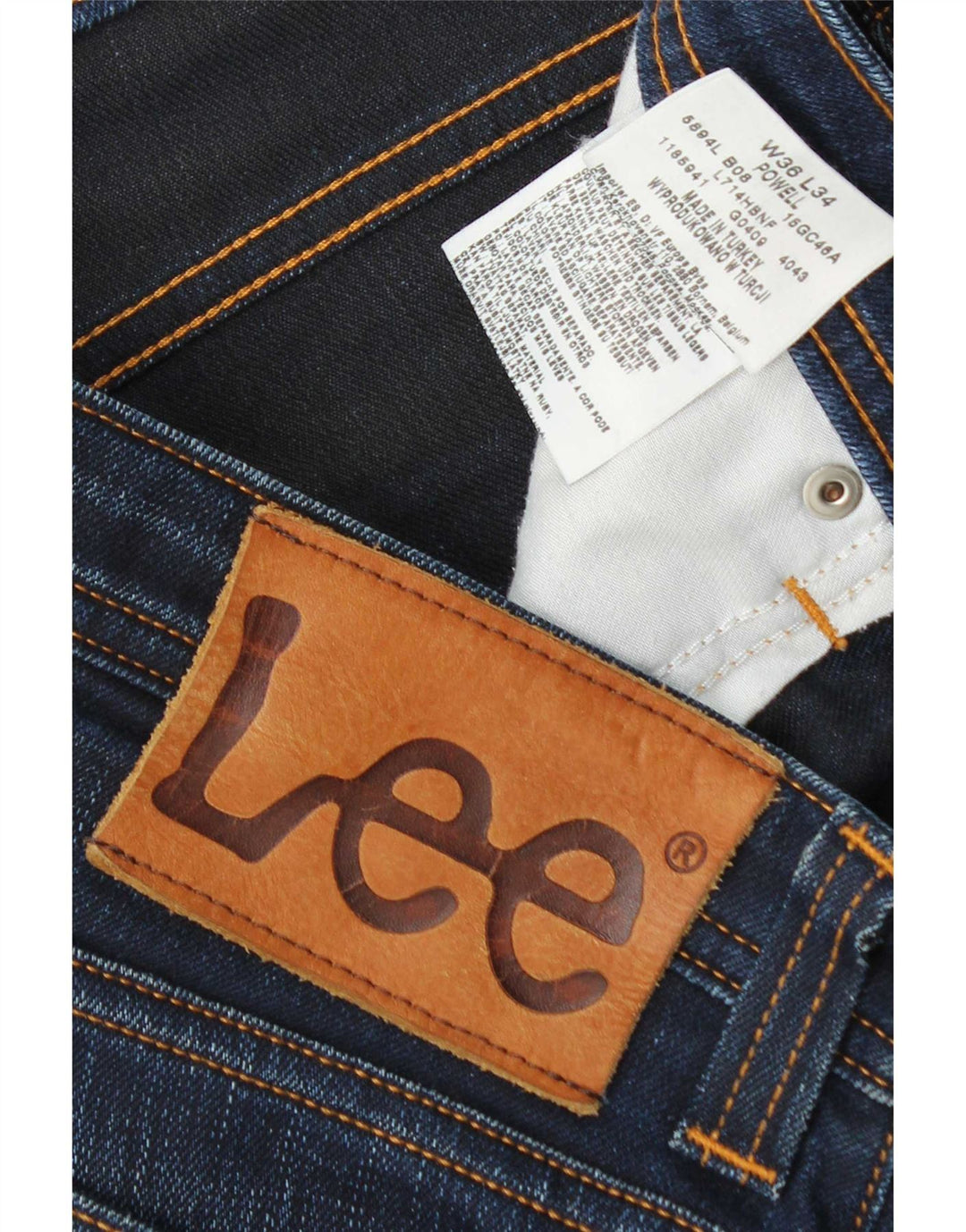 Мужские джинсы Lee Powell Slim W36 L34, темно-синий, хлопок