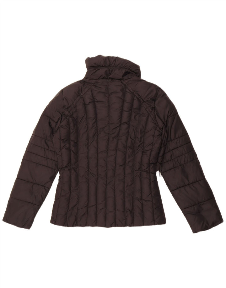 Женская стеганая куртка Zara UK 14, средний черный полиэстер