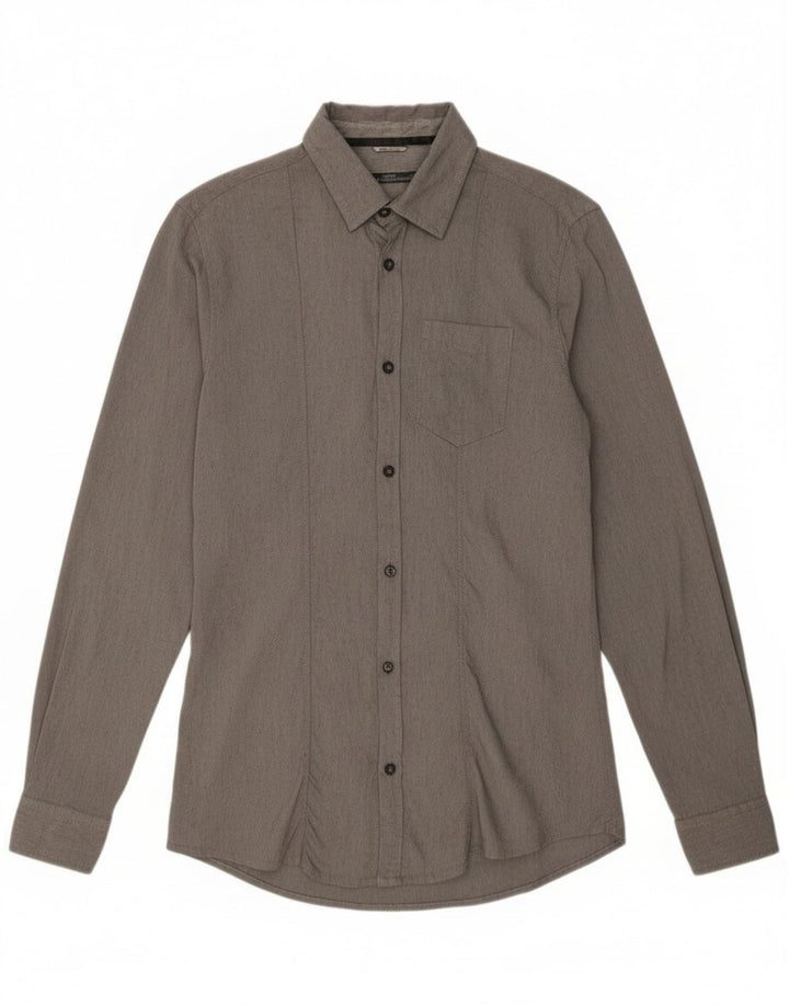 Мужская рубашка Daniele Alessandrini, большая серая вискоза