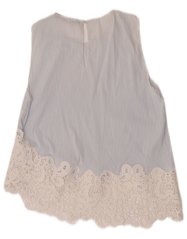 Женская блузка без рукавов Zara UK 6 XS, синяя в тонкую полоску