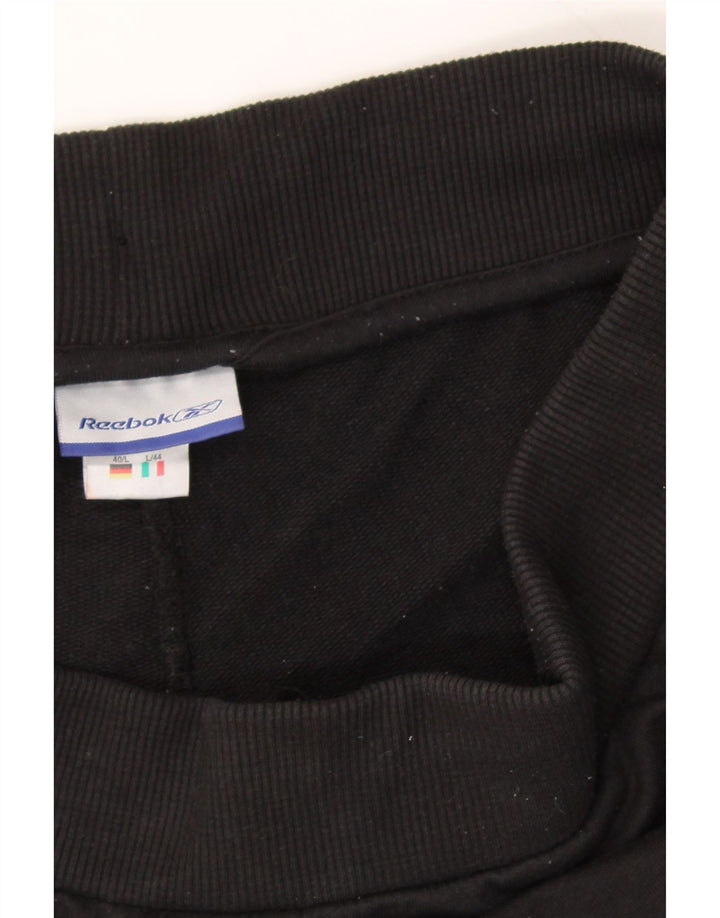 REEBOK Womens Tracksuit Trousers UK 16 Large  Black Polyester Vintage Reebok and Second-Hand Reebok from Messina Hembry 