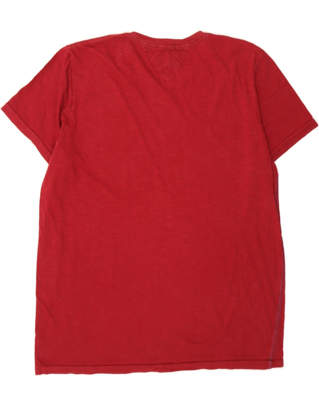 TOMMY HILFIGER Mens Graphic T-Shirt Top XL Red Vintage Tommy Hilfiger and Second-Hand Tommy Hilfiger from Messina Hembry 