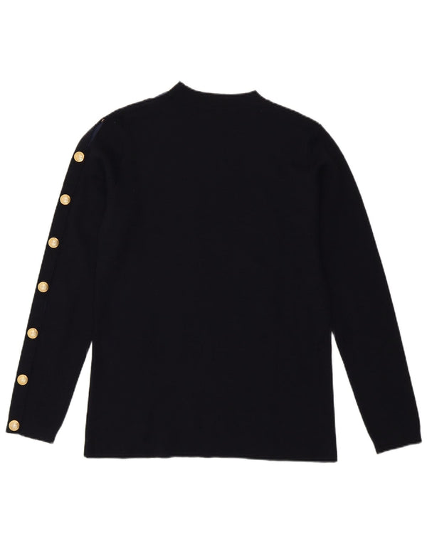 Женский джемпер Gas на пуговицах, свитер UK 10, маленький темно-синий