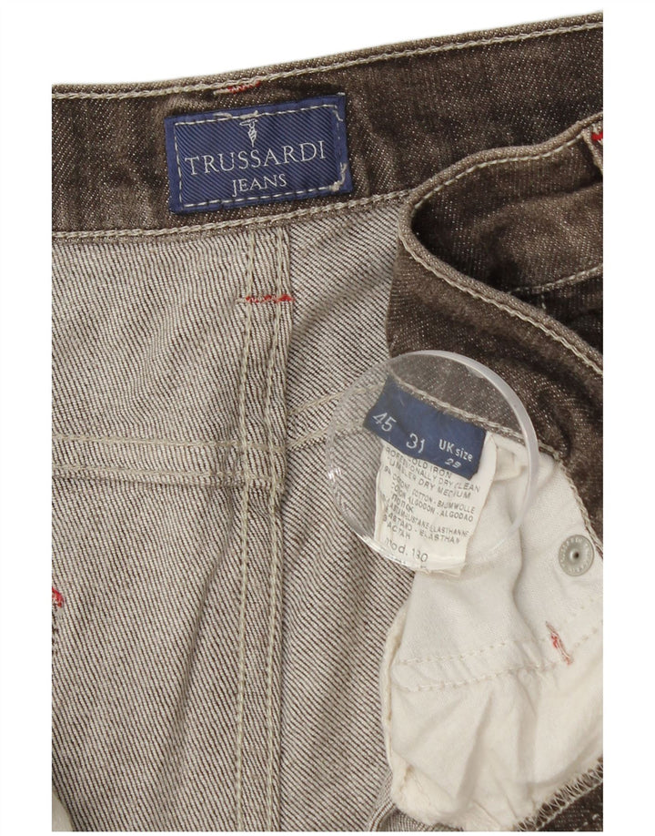 Мужские прямые джинсы TRUSSARDI W29 L31 коричневые, хлопок