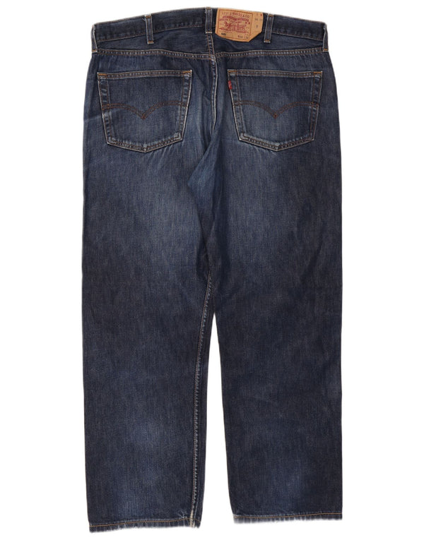 LEVI'S Mens 501 Straight Jeans W40 L28 Navy Blue Cotton