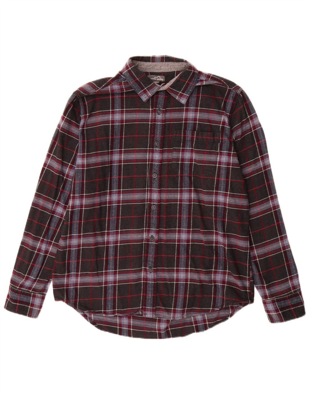 Мужская фланелевая рубашка Eddie Bauer, большая серая клетка, хлопок