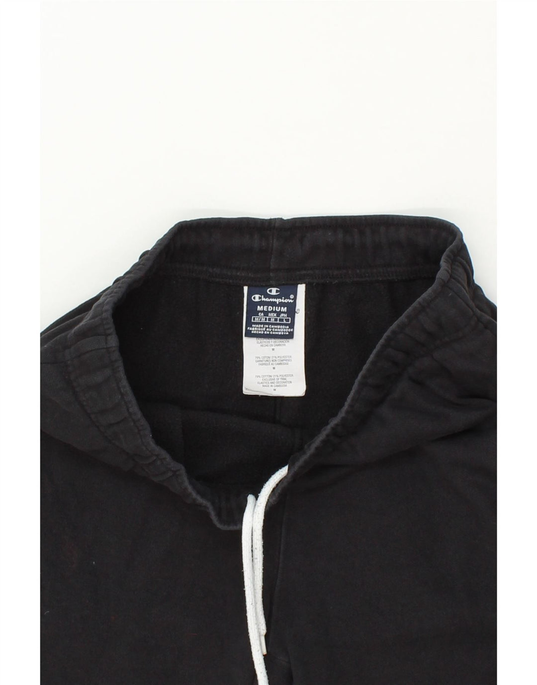 CHAMPION Mens Graphic Tracksuit Trousers Joggers Medium  Black Cotton Vintage Champion and Second-Hand Champion from Messina Hembry 